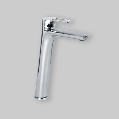 MISCELATORE LAVABO ALTO 'SERIE 4' CON LEVA APERTA Scarico autom. 1"1/4
