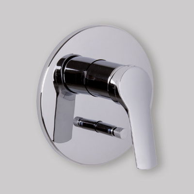 MISCELATORE DOCCIA INCASSO CON DEVIATORE 'SERIE 4' LEVA CHIUSA Cromo