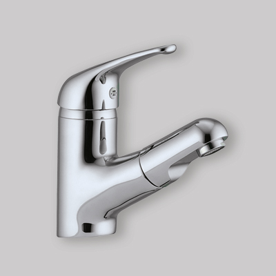 MISCELATORE LAVABO CON DOCCETTA ESTRAIBILE Cromo