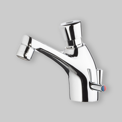 RUBINETTO COLLO CIGNO TEMPORIZZATO CON MISCELATORE 1/2"