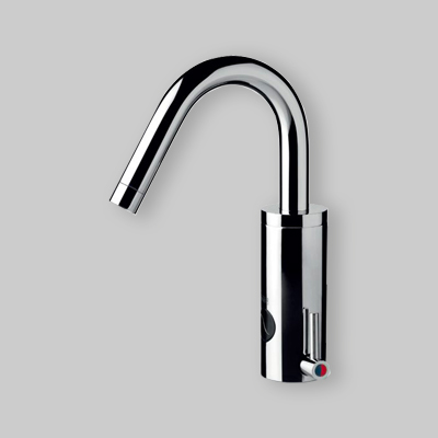 MISCELATORE A FOTOCELLULA PER LAVABO CON CANNA ALTA ARCO PLUS Corrente 220V