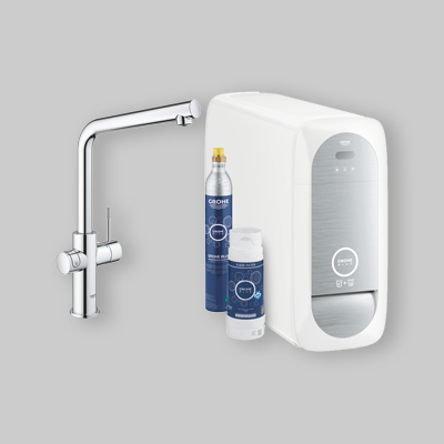MISCELATORE CON SISTEMA DI FILTRAZIONE CANNA A L GROHE BLUE HOME STARTER KIT Kit completo