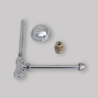 RUBINETTO PER CASSETTA WC CON DOPPIA CANNUCCIA 1/2"x3/8" cm 20-25