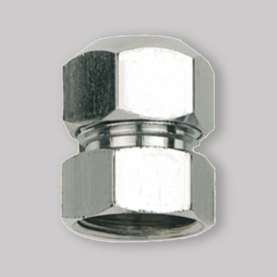 RACCORDO DIRITTO FEMMINA OTTONE CROMATO 3/8" x 3/8" 10 mm