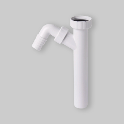 CANOTTO ORLATO CON ATTACCO SCARICO LAVATRICE 1"1/4 x Ø32