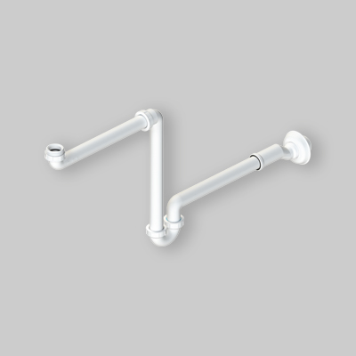 SIFONE PER LAVABO AUTOPULENTE SALVASPAZIO CON ECCENTRICO 1"- 1"1/4 x DN 32-40