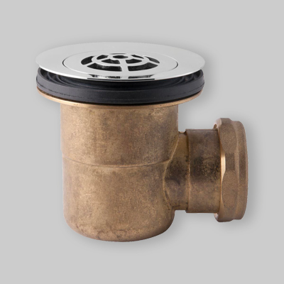 PILETTA IN OTTONE CROMO PER PIATTO DOCCIA CON FORO Ø 60 Ø 80 x 1" 1/2