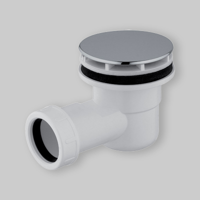 SIFONE PER PIATTO DOCCIA FORO Ø 60 CON TAPPO IN ABS CROMO 1"1/2