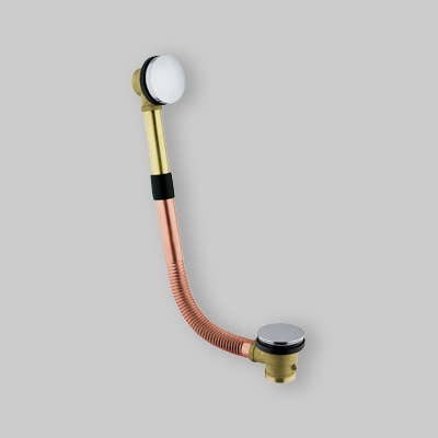 COLONNA DI SCARICO VASCA CON TAPPO A SCATTO IN OTTONE 1"1/2 normale 45-55 cm
