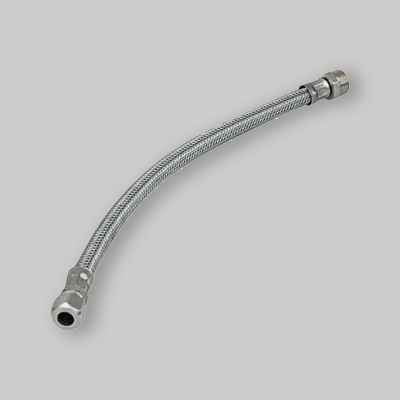 FLESSIBILE ACCIAIO INOX CON BICONO MASCHIO 1/2" cm 30 M 1/2" x bic. 10