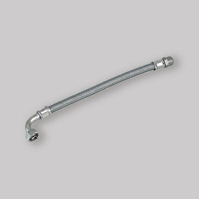 FLESSIBILE ACCIAIO INOX F 1/2" X M 1/2" CON CURVA cm 40