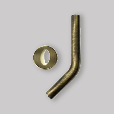 TUBO A 45° PER CASSETTA ALTA BRONZATO Ø 30