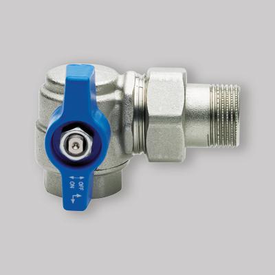 VALVOLA A SQUADRA PER COLLETTORI CON PRESA FRONTALE DX 1"