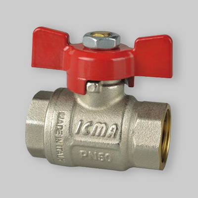VALVOLA A SFERA F/F A PASSAGGIO TOTALE CON FARFALLA IN ALLUMINIO ICMA 3/8" PN 50