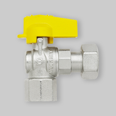 RUBINETTO GAS A SFERA A SQUADRA F/F CON DADO GIREVOLE FIV 1/2" x 1/2" G