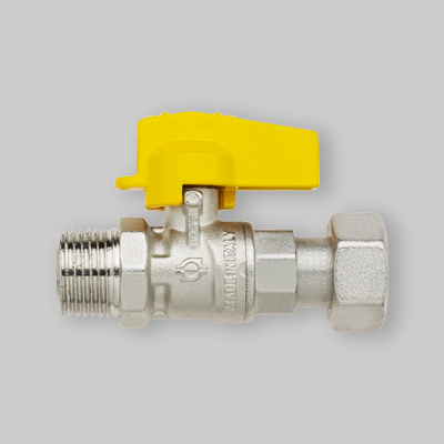 RUBINETTO GAS A SFERA DIRITTO M/F CON DADO GIREVOLE FIV 1/2" M x 1/2 F G