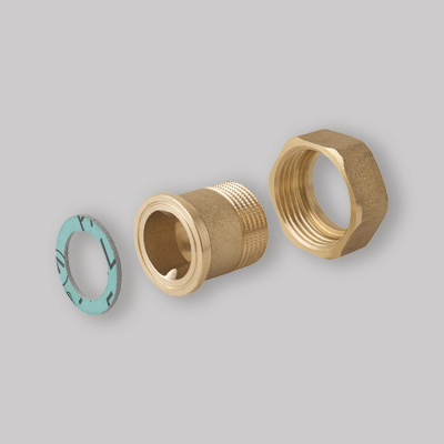 CODOLO IN OTTONE SEDE PIANA M 3/4" x 1" F