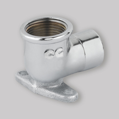GOMITO CON FLANGIA F/F OTTONE NICHELATO 2" x 1/2"