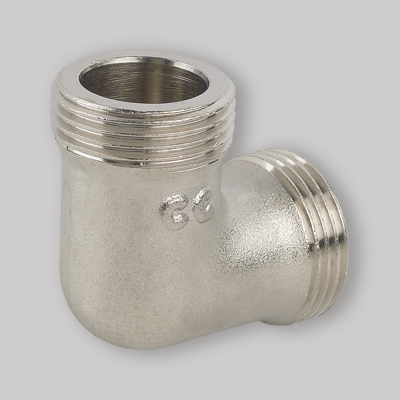 GOMITO M/M OTTONE NICHELATO 1/2" x 1/2"