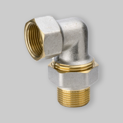 RACCORDO CURVO NICHELATO IN TRE PEZZI F/M 1/2"