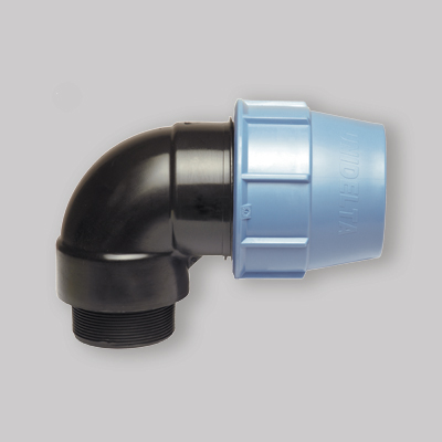 RACCORDO A GOMITO MASCHIO PER POLIETILENE UNIDELTA 50x2"