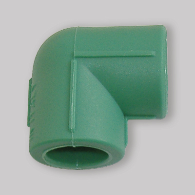 RACCORDO GOMITO A 90° FEMMINA IN PPR VERDE PN 25 20 x 20
