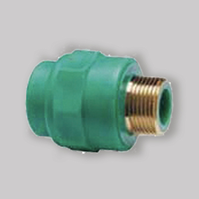 RACCORDO DIRITTO FILETTATO MASCHIO IN PPR VERDE PN 25 M 3/4" x Ø 25