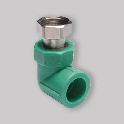 RACCORDO GOMITO FILETTATO CON CODOLO IN PPR VERDE PN 25 1" x Ø 32