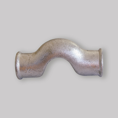 CURVA A SORPASSO FF IN GHISA ZINCATA 1/2"