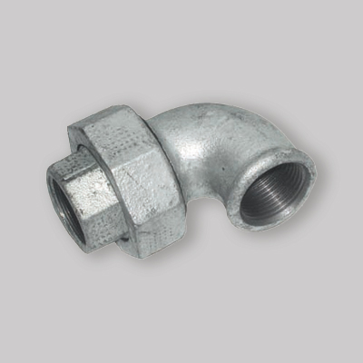 RACCORDO GOMITO CON BOCCHETTONE CONICO FF IN GHISA ZINCATA 3/4"