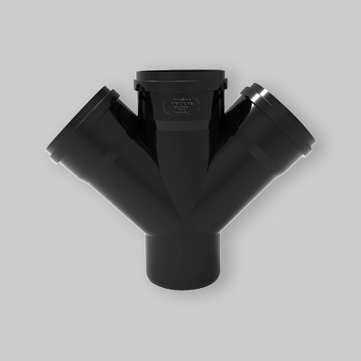 DERIVAZIONE DOPPIA RIDOTTA PHONO BLACK 45° MF 10x50-50