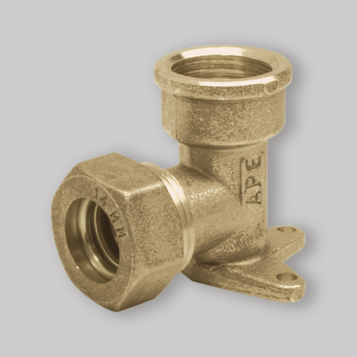 GOMITO CON FLANGIA 3 FORI O-RING APE 14 x 1/2"
