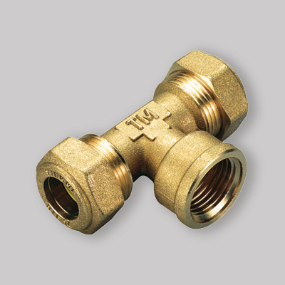 RACCORDO A TEE FEMMINA CON O-RING GIALLO TIEMME 18 x 1/2"