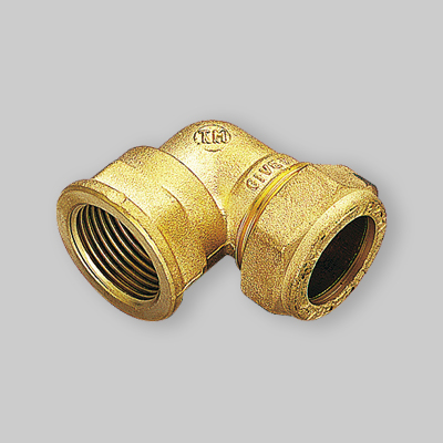 RACCORDO CURVO FEMMINA CON OGIVA IN OTTONE 22 x 3/4"