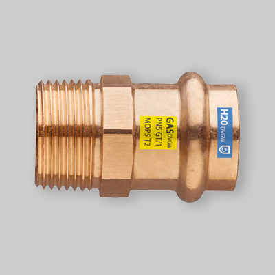 RACCORDO BRONZO DRITTO MASCHIO A PRESSARE 35x1"1/4