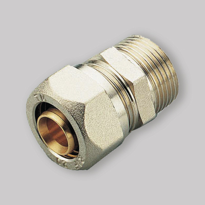 RACCORDO DRITTO MASCHIO A COMPRESSIONE PER MULTISTRATO TM 16x1/2"