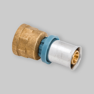 RACCORDO DRITTO FEMMINA A PRESSARE "DELTAPRESS" UNIDELTA 20 x 1/2"