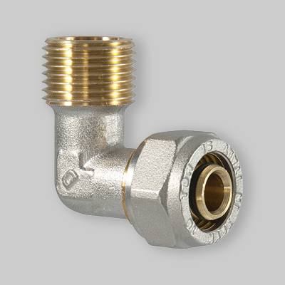RACCORDO CURVO MASCHIO A COMPRESSIONE PER MULTISTRATO TDM 20x1/2"