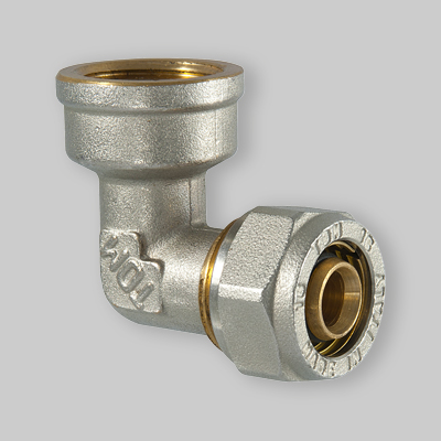 RACCORDO CURVO FEMMINA A COMPRESSIONE PER MULTISTRATO TDM 16x1/2"