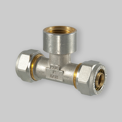 RACCORDO TEE FEMMINA A COMPRESSIONE PER MULTISTRATO TDM 20x3/4"x20
