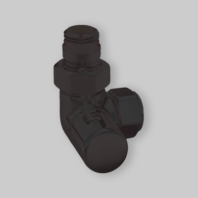 DETENTORE D'ARREDO AD ANGOLO SX "HIGH STYLE B" Nero Opaco 1/2" x 24-19