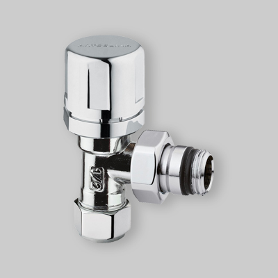 VALVOLA D'ARREDO A SQUADRO TERMOSTATIZZABILE CROMO ARTECLIMA 1/2" x 24 - 19