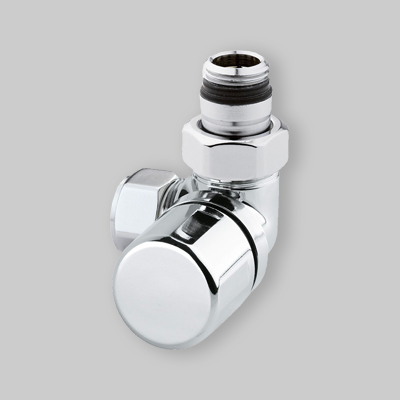 VALVOLA D'ARREDO AD ANGOLO DX TERMOSTATIZZABILE CROMO ARTECLIMA 1/2" x 24-19
