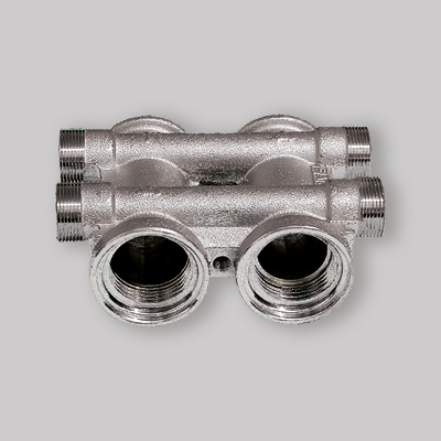 COLLETTORE COMPLANARE COMPONIBILE CROMATO FAR   3/4" 2+2