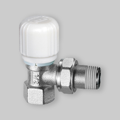 VALVOLA TERMOSTATICA A SQUADRO ATTACCO FERRO FAR 3/8" - 3/8" Ferro
