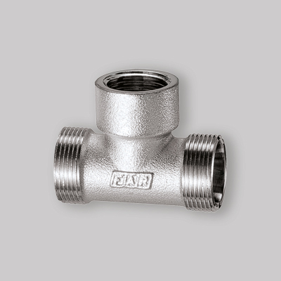 RACCORDO A TEE FEMMINA CON 2 MONOCONI CROMATO FAR 1/2"