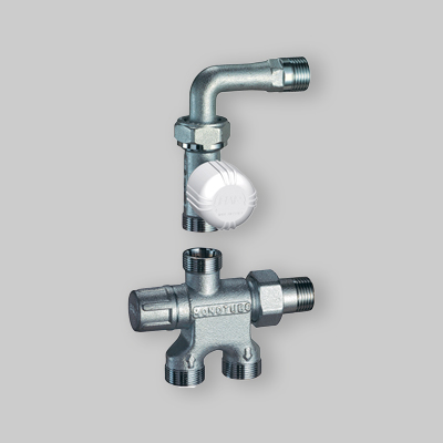 KIT VALVOLA TERMOSTATICA CON DETENTORE MONOTUBO "GRT" 1/2" - 24x19 FAR