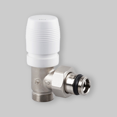 VALVOLA AD ANGOLO TERMOSTATIZZABILE ATT. RAME-MULTISTRATO SERIE ITALIA 3/8" x 1/2"