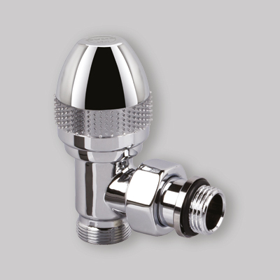 VALVOLA AD ANGOLO SERIE OVUS Bianca 1/2" x 24/19
