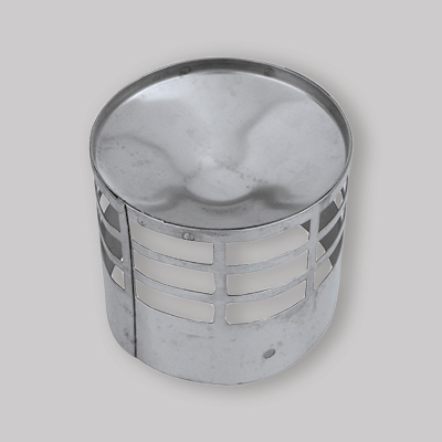 GRIGLIA INOX SCARICO FUMI Ø 80